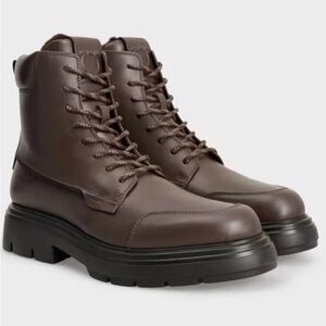 Salvatore Ferragamo corallo boots men 9.5 7.5 brown leather